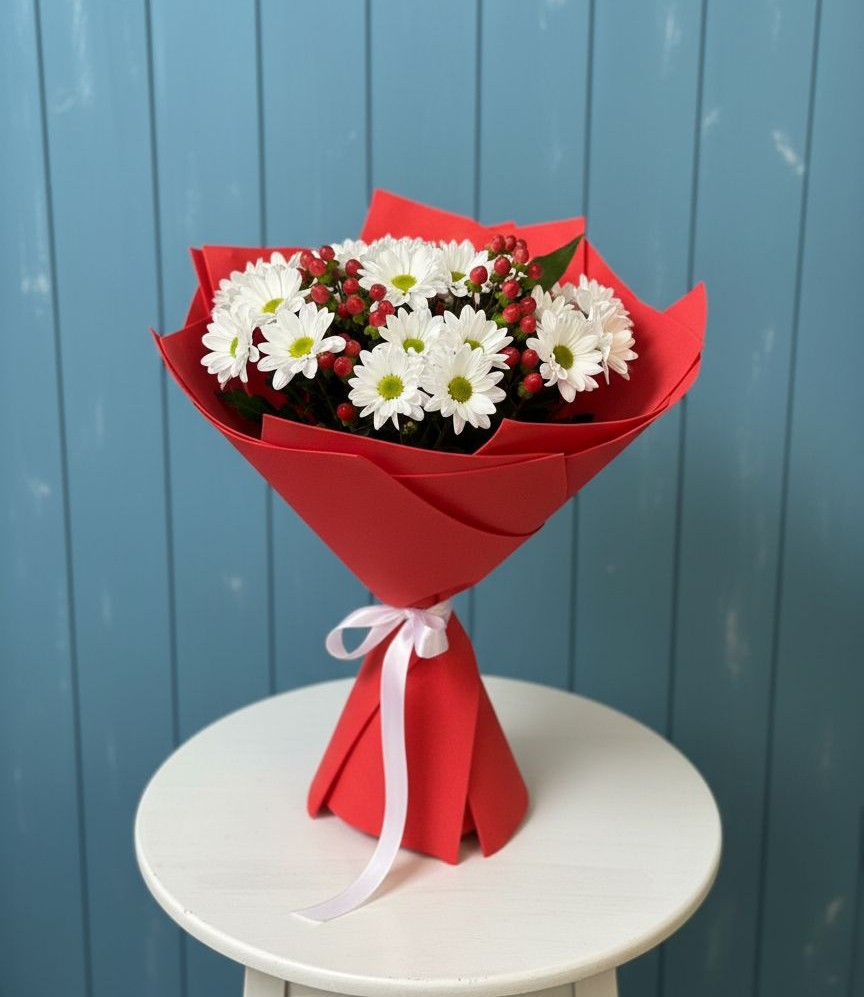 Букет цветов из: Хризантемы в Нижней Омке