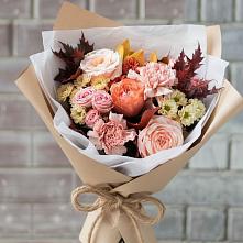 Букет цветов из:  Гвоздики, Хризантемы и Розы в Нижней Омке