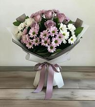 Букет цветов из:  Хризантемы и Розы #REPLACE_PRED# Нижней Омке