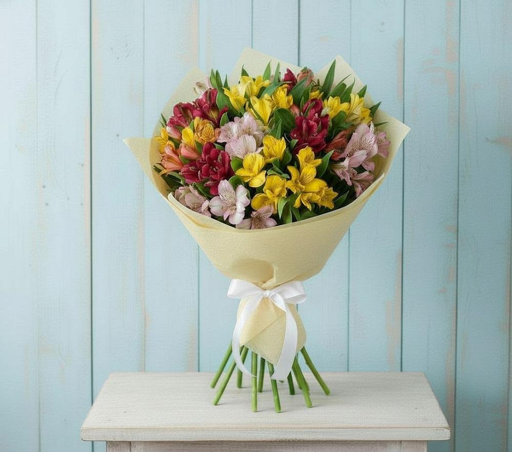 Букет цветов из: Альстромерии в Нижней Омке