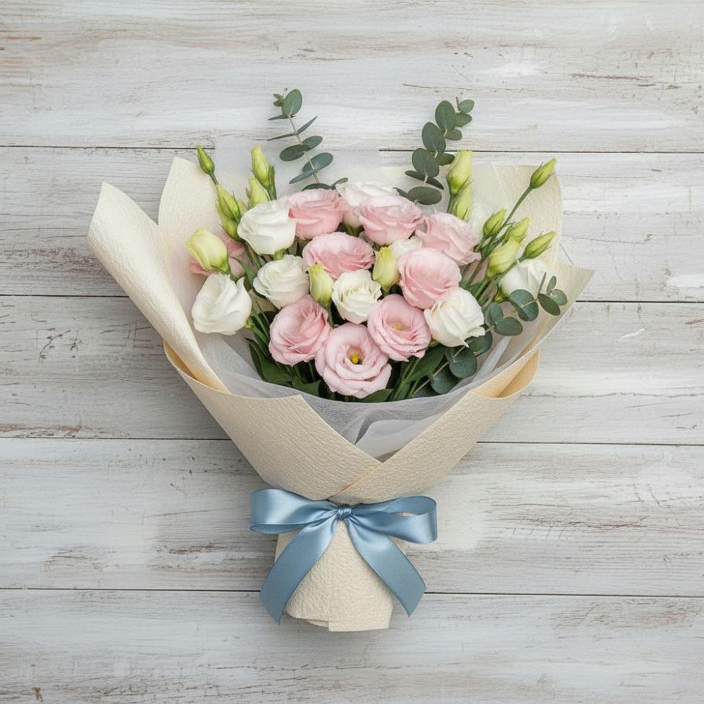 Букет цветов из: Лизиантусы в Нижней Омке